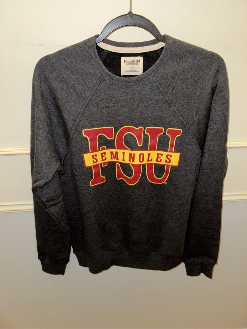 Florida State Seminoles FSU Gray Graphic Homefield Crewneck Sweatshirt Size S